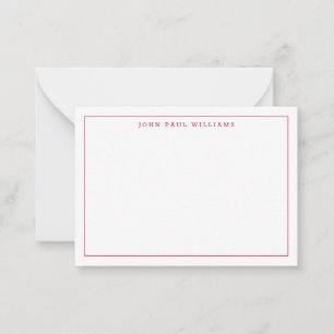 Classic Burgundy Professional Simple Thin Border Card