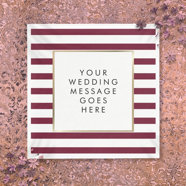 Classic Burgundy Stripe Wedding Napkin (Classic Burgundy Stripe Wedding Napkins)