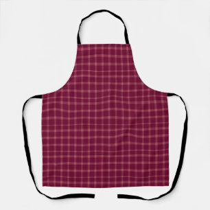 Classic Burgundy Tartan Plaid Gift Apron