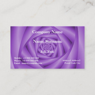 Classic Business Card  Violet Spiral