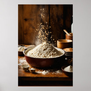 Classic Buttered Toast Breakfast with Fresh Orange Poster