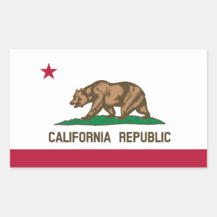 Classic California State Flag Rectangular Sticker