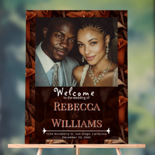 Classic Calla Lilies Aesthetic Rustic Wedding Acrylic Sign