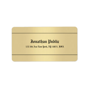 Classic Calligraphy Gold Look Template Address Label