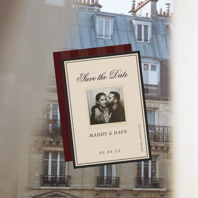 Classic Calligraphy Nostalgic Luxury Save the Date (Creator Uploaded)