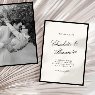Classic Calligraphy Old Money Save The Date
