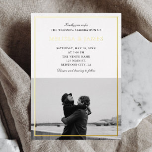 Classic Calligraphy Photo White Wedding