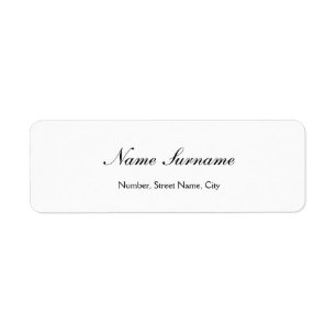 Classic Calligraphy Script Elegant White Label Return Address Label