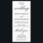 Classic Calligraphy Script Wedding Program<br><div class="desc">Everyone will love reading the details of your wedding with this beautiful calligraphy script wedding program.

To see all of our wedding programs,  click here:
https://www.zazzle.com/creativeuniondesign/gifts?cg=196786220457792037

Visit our website for more designs and inspiration: www.creativeuniondesign.com</div>