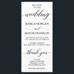Classic Calligraphy Script Wedding Program<br><div class="desc">Everyone will love reading the details of your wedding with this beautiful calligraphy script wedding program.

To see all of our wedding programs,  click here:
https://www.zazzle.com/creativeuniondesign/gifts?cg=196786220457792037

Visit our website for more designs and inspiration: www.creativeuniondesign.com</div>