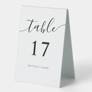 Classic Calligraphy Wedding Table Number