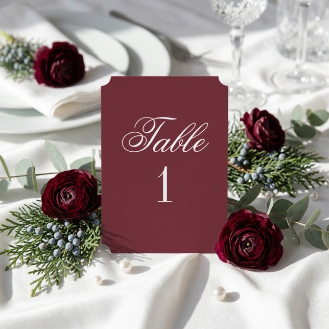 Classic Calligraphy Wedding Table Number Card (Creator Uploaded)
