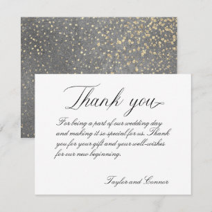 Classic Calligraphy Wedding Thank You Card