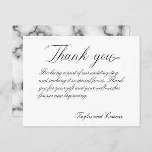 Classic Calligraphy Wedding Thank You Card