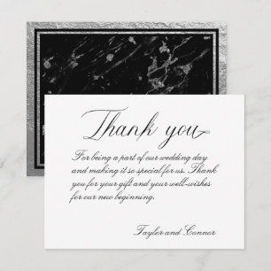Classic Calligraphy Wedding Thank You Card