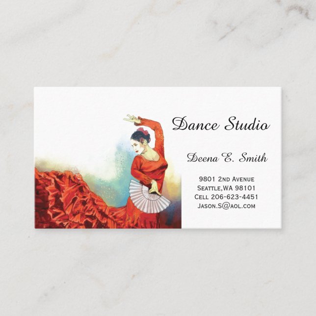 Classic Calling Card-Dance Sample (Front)