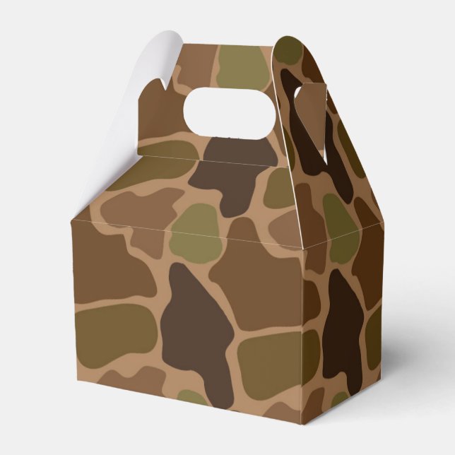 Classic Camo Camouflage Favour Box (Back Side)