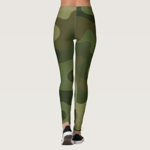 Classic Camo Print Earthy Green & Brown Tones  Leggings