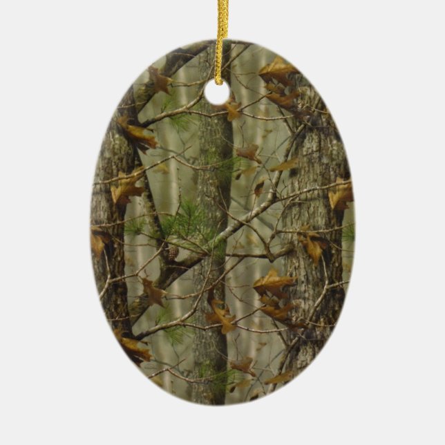 Classic Camouflage Ceramic Tree Decoration (Front)