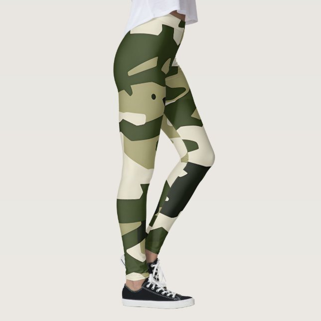 Classic Camouflage Legging, Camo Design Pattern Leggings (Right)