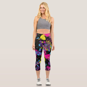 Classic Camouflage: Seamless Vintage Pattern Capri Leggings