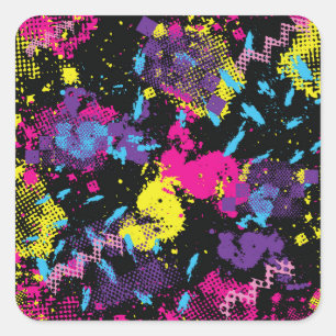 Classic Camouflage: Seamless Vintage Pattern Square Sticker