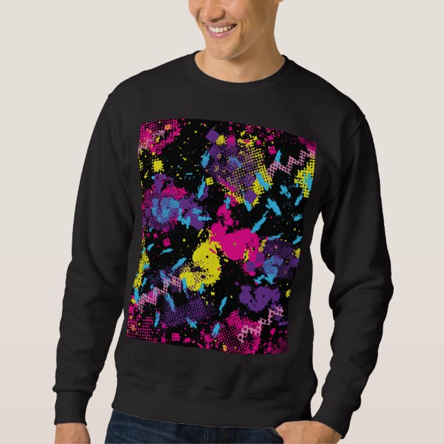 Classic Camouflage: Seamless Vintage Pattern Sweatshirt (Front)