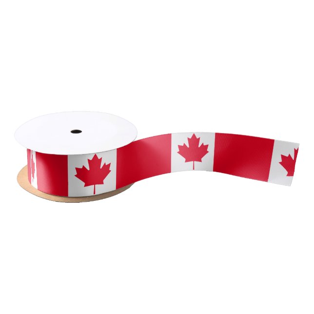 Classic Canada Flag Satin Ribbon (Spool)