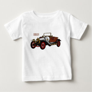 Classic car 1920 cartoon illustration baby T-Shirt