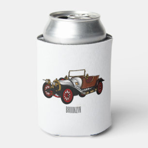 Classic car 1920 cartoon illustration can cooler