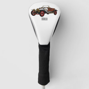 Classic car 1920 cartoon illustration golf head cover
