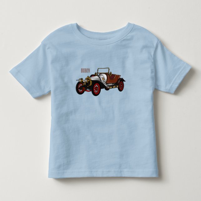 Classic car 1920 cartoon illustration toddler T-Shirt (Front)
