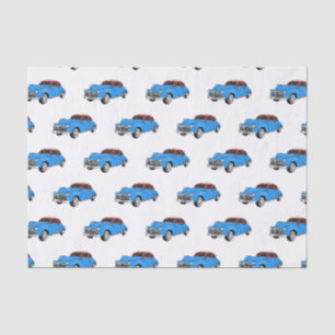 Classic car 1948 cartoon illustration tissue paper