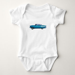 Classic car 1957 Chevy BelAire baby bodysuit