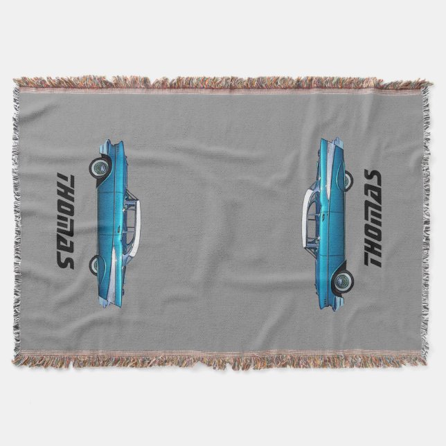 Classic car 1957 Chevy BelAire custom blanket (Front)