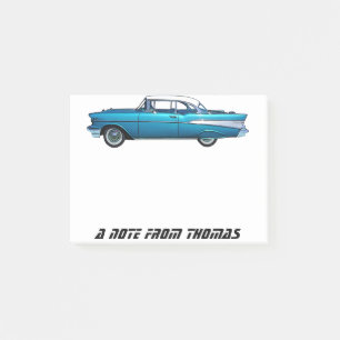 Classic car 1957 Chevy BelAire custom Post-It pad Notes