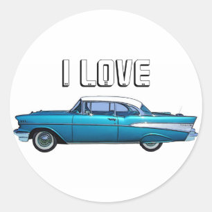 Classic car 1957 Chevy BelAire custom sticker