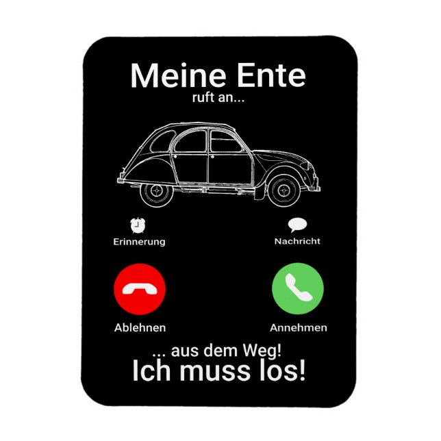 classic car 2cv Ente Silhouette smartphone Magnet (Vertical)