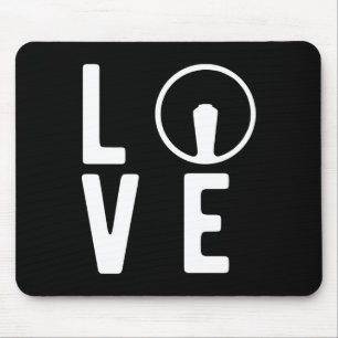 classic car 2cv Retro Love Typography Mouse Pad