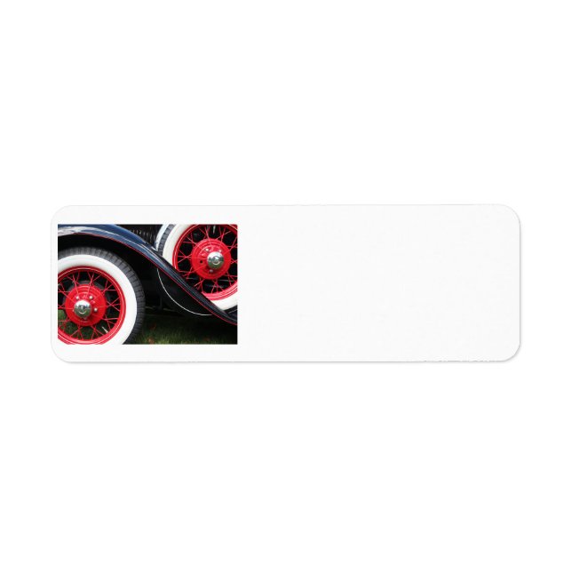 Classic car address label return address label (Front)