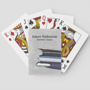 Classic Car and Classic Person personalise Playing Cards