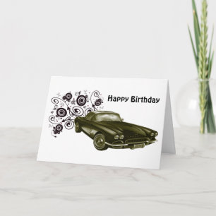 Classic Car Art Design Card