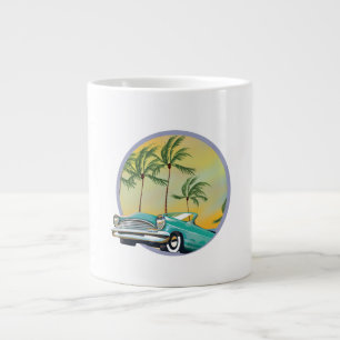 Classic Car at dusk Large Coffee Mug