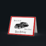 Classic Car Birthday Card<br><div class="desc">A cool retro birthday card featuring a classic car photograph. Retro cool!</div>