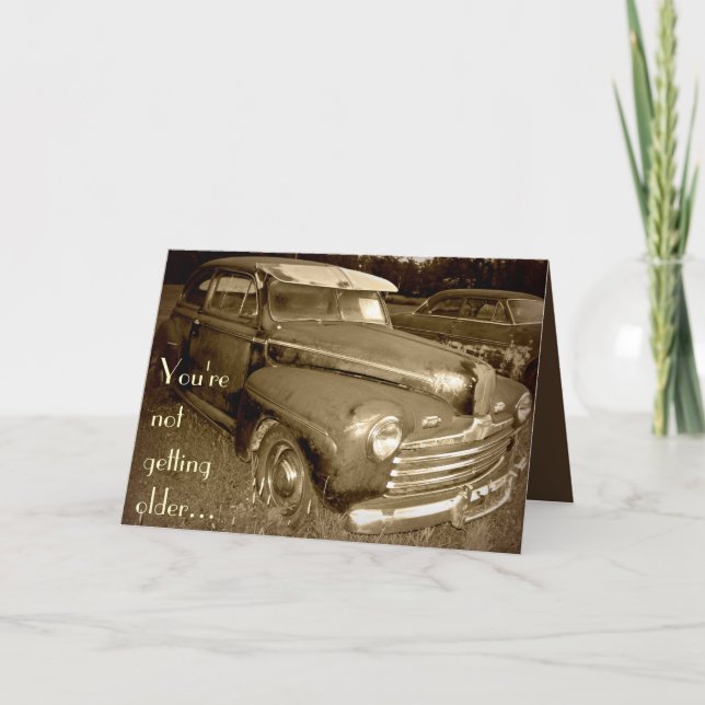 Classic Car Birthday Card (Front)