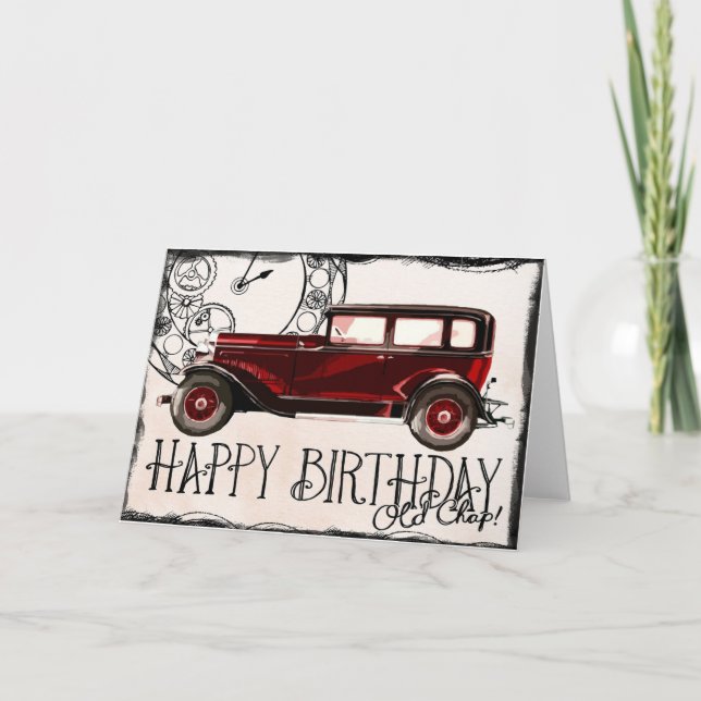 Classic Car Birthday Card (Front)