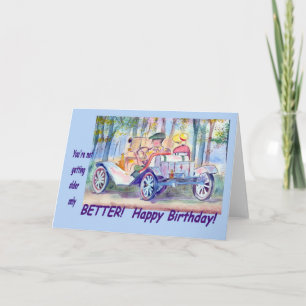 classic CAR Birthday Greeting Card