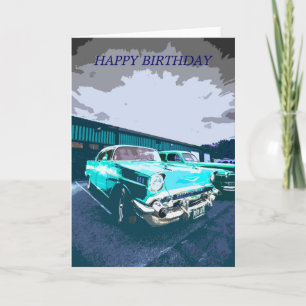 Classic Car Birthday Greeting Card