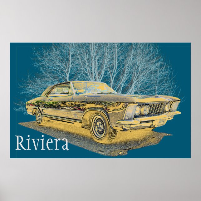 Classic Car Buick Riviera Poster (Front)