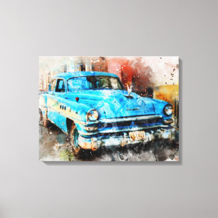 classic car canvas print